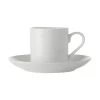Maxwell & Williams Basic White Straight Demi Tasse Cup & Saucer, 4 Pack