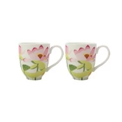 Maxwell & Williams Lotus Mug - White - 350 Ml - Pack Of 2