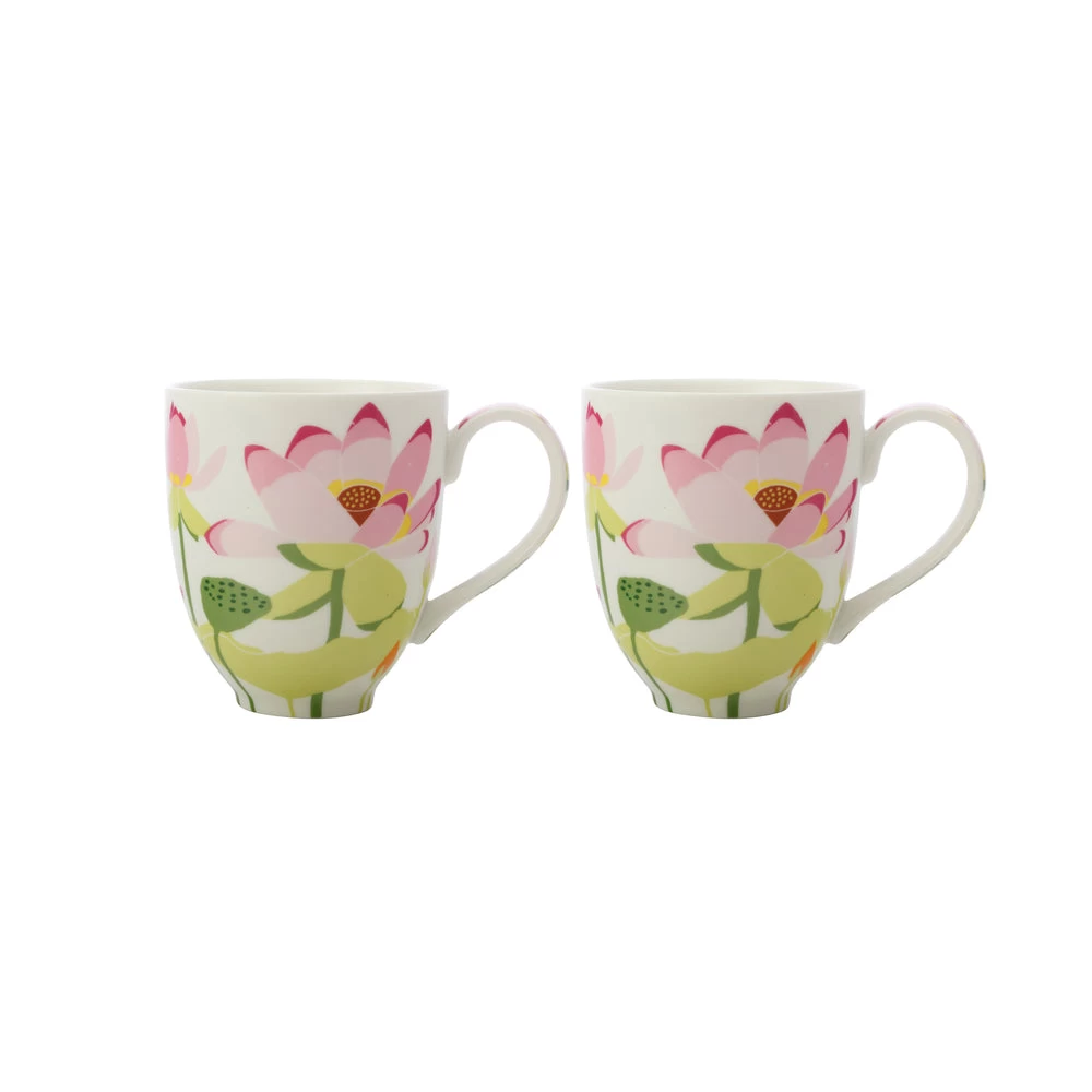 Maxwell & Williams Lotus Mug - White - 350 Ml - Pack Of 2 3 Maxwell & Williams Lotus Mug - White - 350 Ml - Pack Of 2