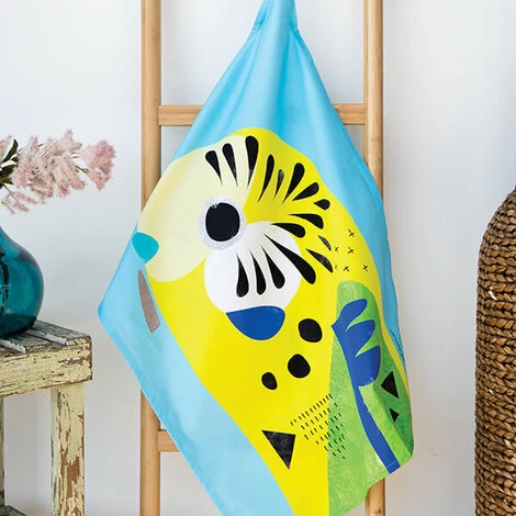 Maxwell & Williams Pete Cromer Tea Towel Budgerigar 6 Maxwell & Williams Pete Cromer Tea Towel Budgerigar - Image 4