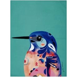 Maxwell & Williams Pete Cromer Tea Towel Kingfisher