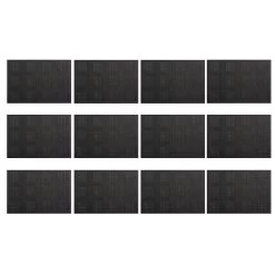 Maxwell & Williams Squares Placemat - Black - Pack Of 12