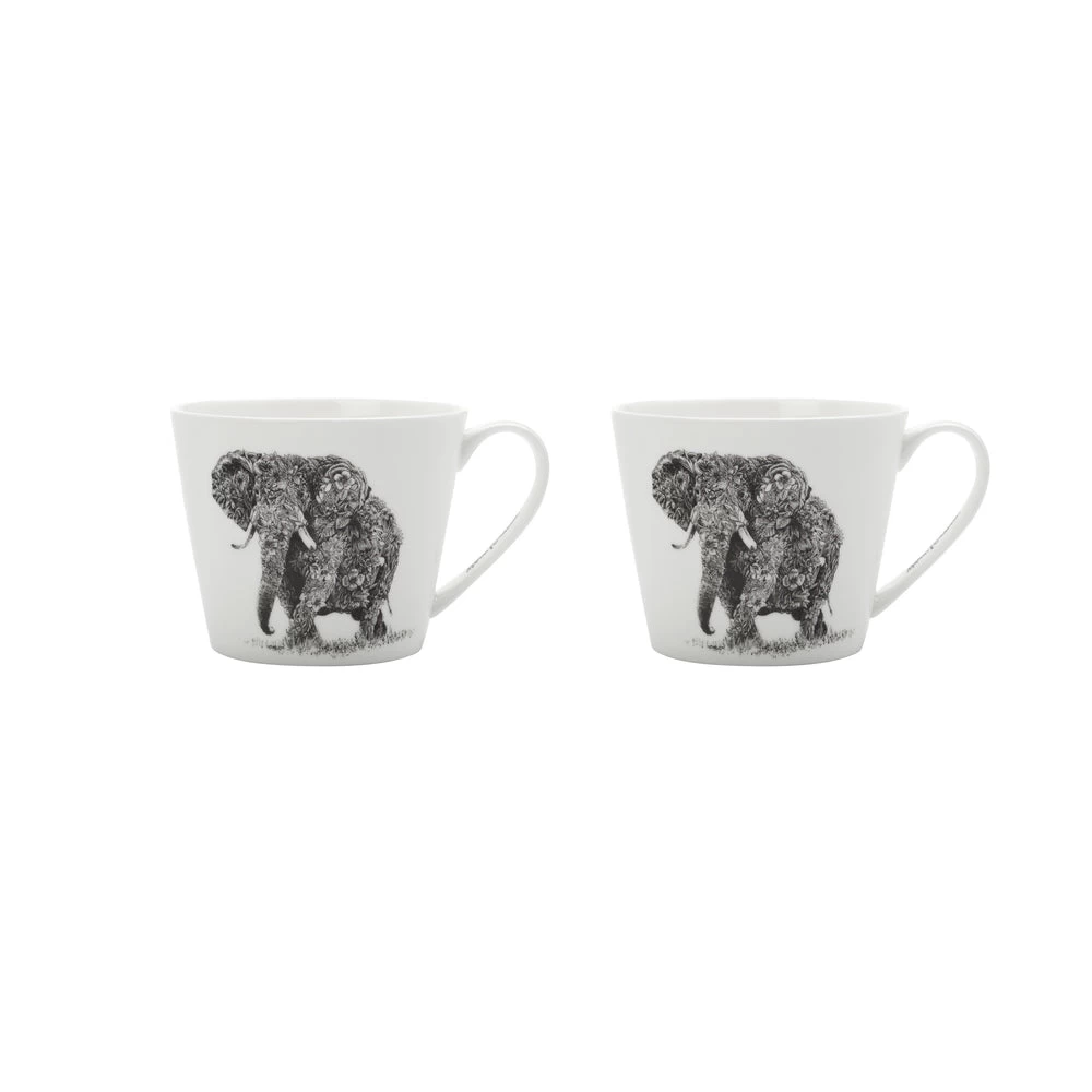 Maxwell & Williams Mug - African Elephant - Pack Of 2 3 Maxwell & Williams Mug - African Elephant - Pack Of 2