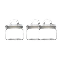 Maxwell & Williams Refresh 3-Piece Canister Set - Clear - 750mL