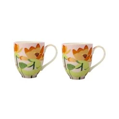 Maxwell & Williams Lotus Mug - Pink - 350 Ml - Pack Of 2