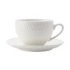 Maxwell & Williams Diamonds Round Demi Tasse Cup & Saucer - White - 4 Pack