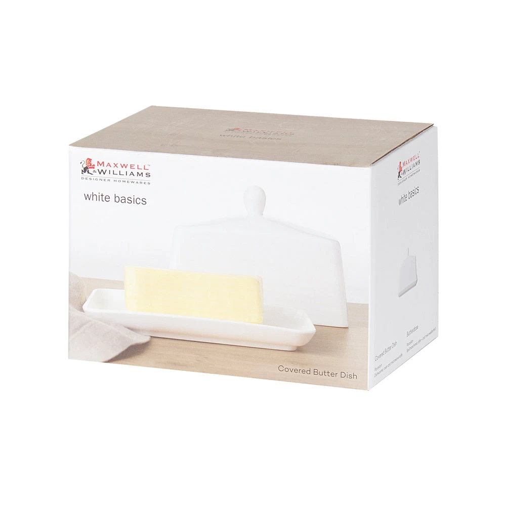 Maxwell & Williams Basic Butter Dish - White - 2 Pack 4 Maxwell & Williams Basic Butter Dish - White - 2 Pack - Image 2