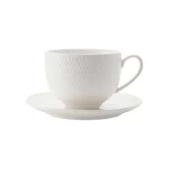Maxwell & Williams White Basics Diamonds Cup & Saucer Set