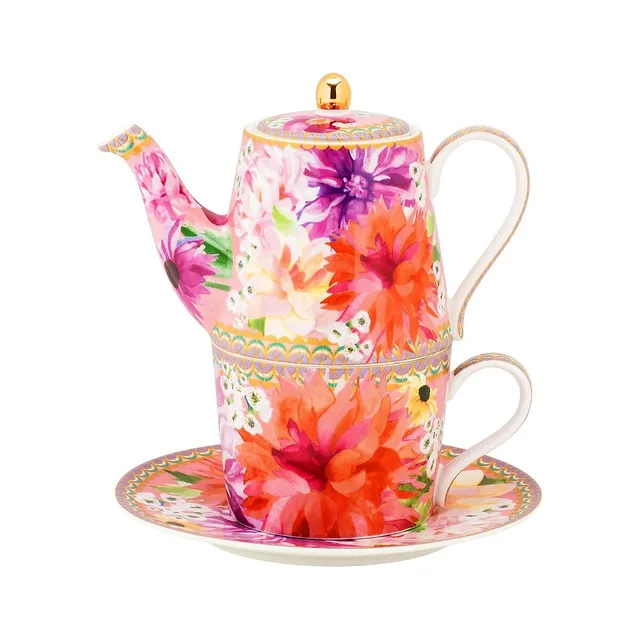 Maxwell & Williams Dahlia Daze 2-Piece Teapot & Cup Set 3 Maxwell & Williams Dahlia Daze 2-Piece Teapot & Cup Set